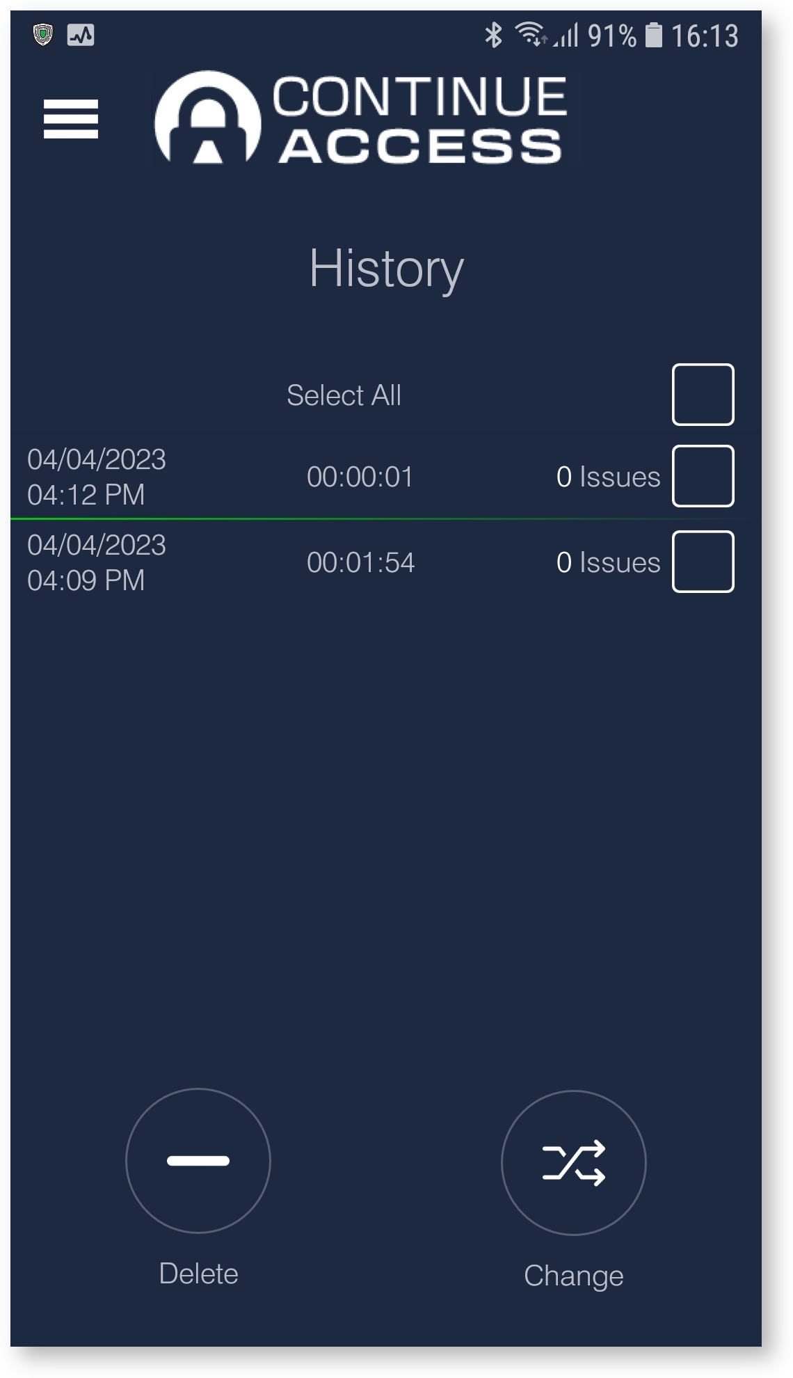 Using the AntiVirus Scanner Continue Access Customer Support Center