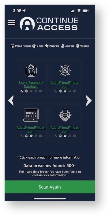 Using The Dark Web Scan Tool – Continue Access | Customer Support Center